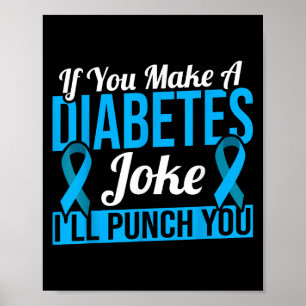 Poster Diabetes Azuis Piada de Diabetes