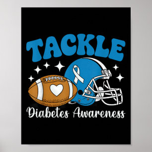 Poster Diabetes Consciência Azul Fita Tipo 1 Imagem Diabé