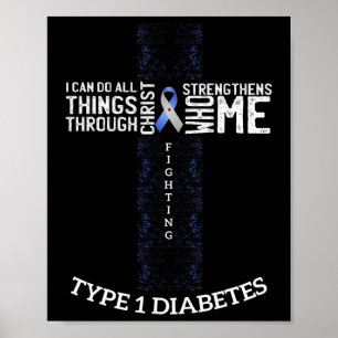 Poster Diabetes Consciência do Guerreiro Diabético Presen