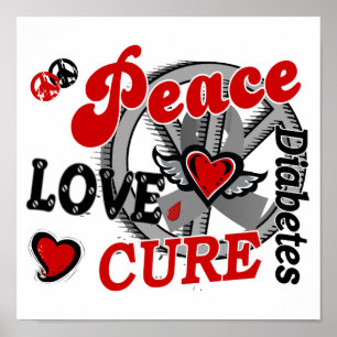 Poster Diabetes da cura 2 do amor da paz