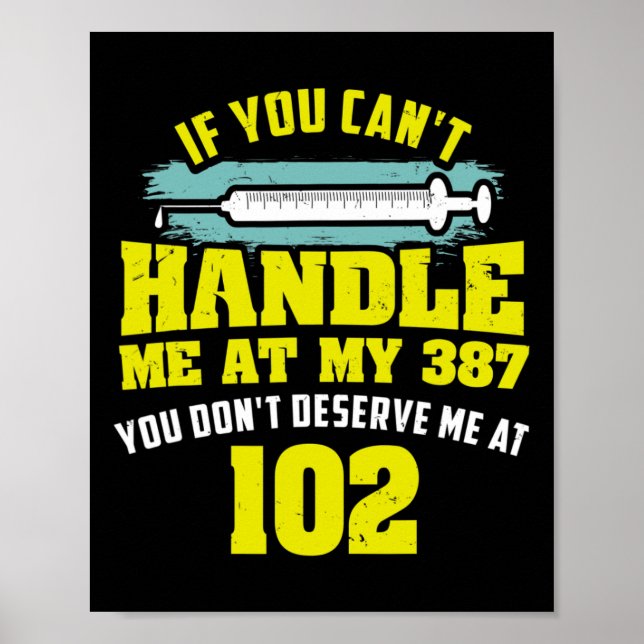 Poster Diabetes Diabéticos Divertidos Se Não Puder Lidar  (Frente)