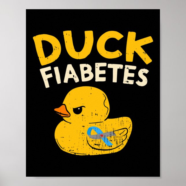 Poster Diabetes Divertidos Sensibilização Duck Fiabetes E (Frente)