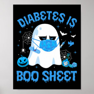 Poster Diabetes é consciência de Cinza azul