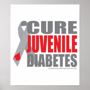 Pôster Diabetes juvenil da cura