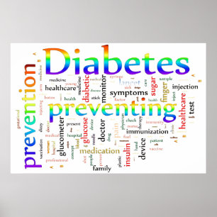 Poster Diabetes que impede o arco-íris