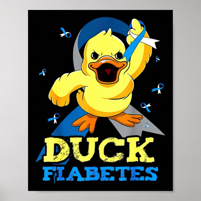 Poster Diabetes Sensibiliza Pato Fíabetes Para Mulheres (Frente)