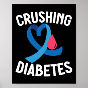 Poster Diabetes Sensibilização do Guerreiro T1D Esmagando