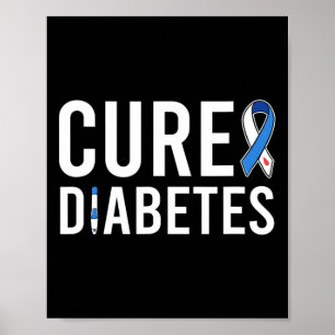 Poster Diabetes Sensibilização Fita Cura Tipo 1 Diabetes