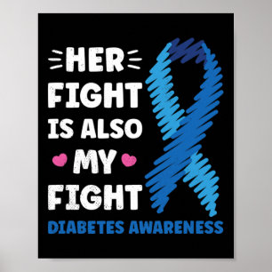 Poster Diabetes Sua Luta É A Minha Consciência De Luta