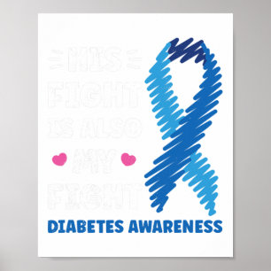 Poster Diabetes Sua luta é minha consciência de luta