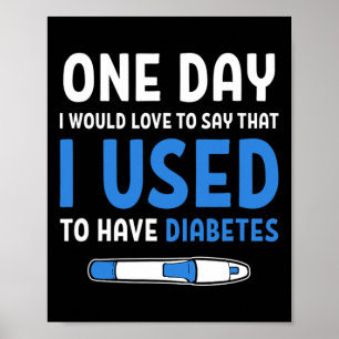 Poster Diabetes Tipo 1 Citações Cura Tipo 1 Diabetes
