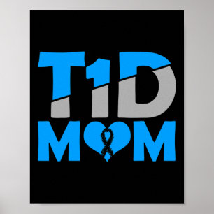 Poster Diabetes Tipo 1 - Diabetes T1D Mãe