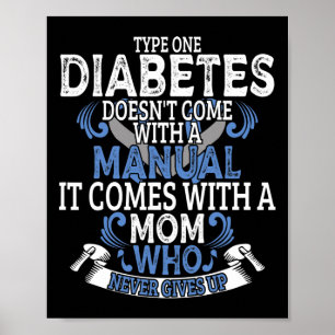 Poster Diabetes Tipo 1 Diabetes T1D Sensibilização para o