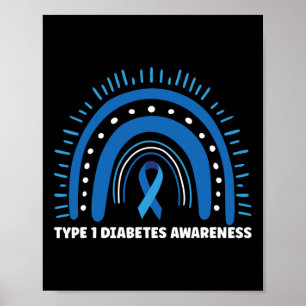 Poster Diabetes Tipo 1 Mês de Consciência da Diabetes