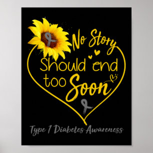 Poster Diabetes Tipo 1 Sensibilização Nenhuma História De
