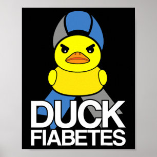 Poster Diabetes Tipo 1 T1d Pato Fiabetes Para Conscientiz