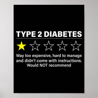 Poster Diabetes Tipo 2 T2d Guerreiro Conscientização sobr