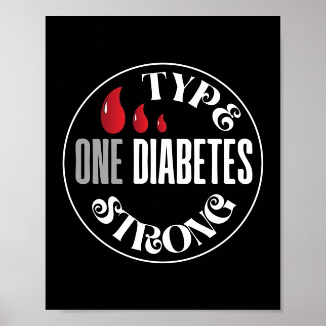 Poster Diabetes Tipo Um Diabetes Forte (Frente)
