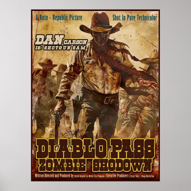 Poster Diablo Passou no Showdown Zombie (Frente)