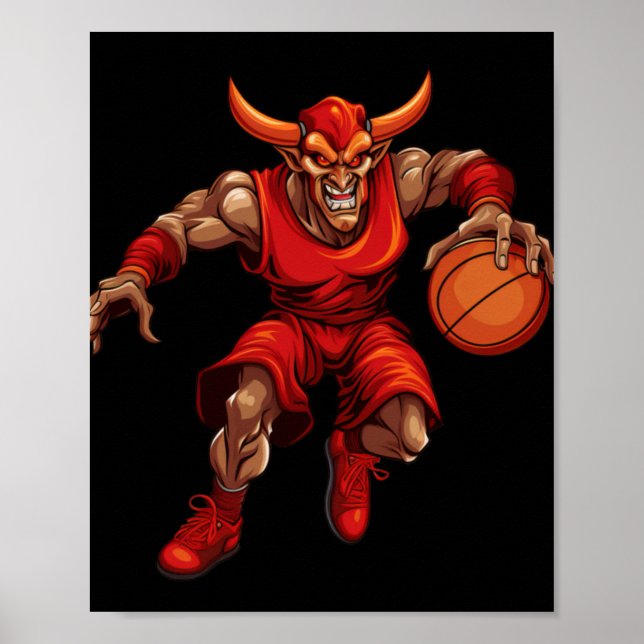 Poster Diabo de Basquete (Frente)