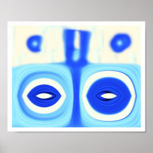 Poster diabo eyed azul