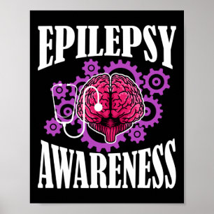 Poster Diagnóstico de Consciência Epilepsia Superfície Gu