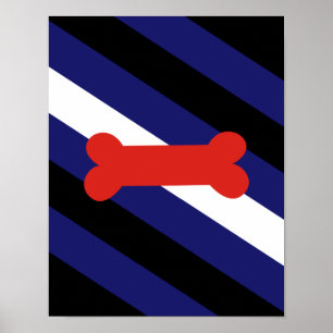POSTER DIAGONAL DO ORGULHO DO JOGO DO FILHOTE DE CACHORRO