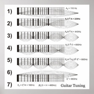 Pôster Diagrama de Ajuste de Violão de Fret