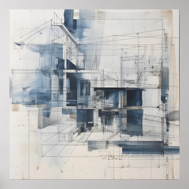 Poster Diagrama de Desenho da Casa (Frente)