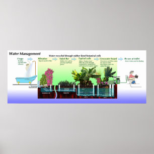 Poster Diagrama do processamento de Greywater