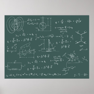 Pôster Diagramas e fórmulas da física