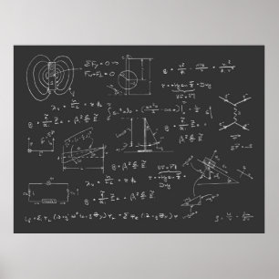 Poster Diagramas e fórmulas de física