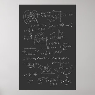 Poster Diagramas e fórmulas de física