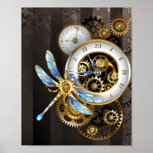 Poster Dials Steampunk com Dragonfly
