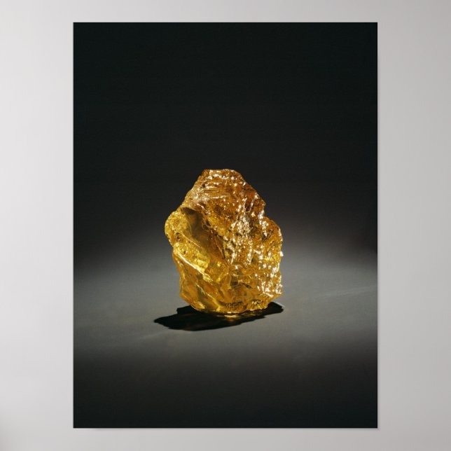 Poster Diamante amarelo em bruto (Frente)