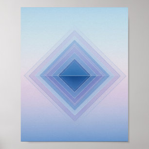Poster Diamante de Gradiente de Calmagem - Arte Abstrato