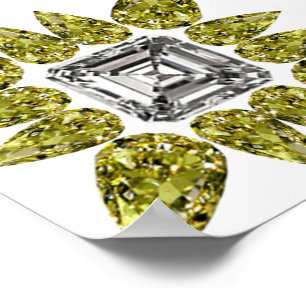 Poster Diamante de pera amarelo