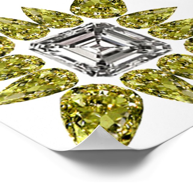 Poster Diamante de pera amarelo (Borda)