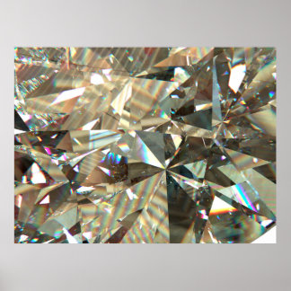 Poster Diamante triangular de textura em camadas ou forma