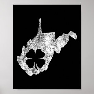 Poster Diamante Verde Irlandês Trevo Dia de São Patrício