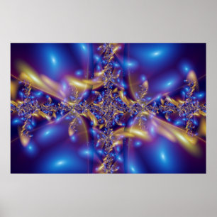Poster Diamantes azuis