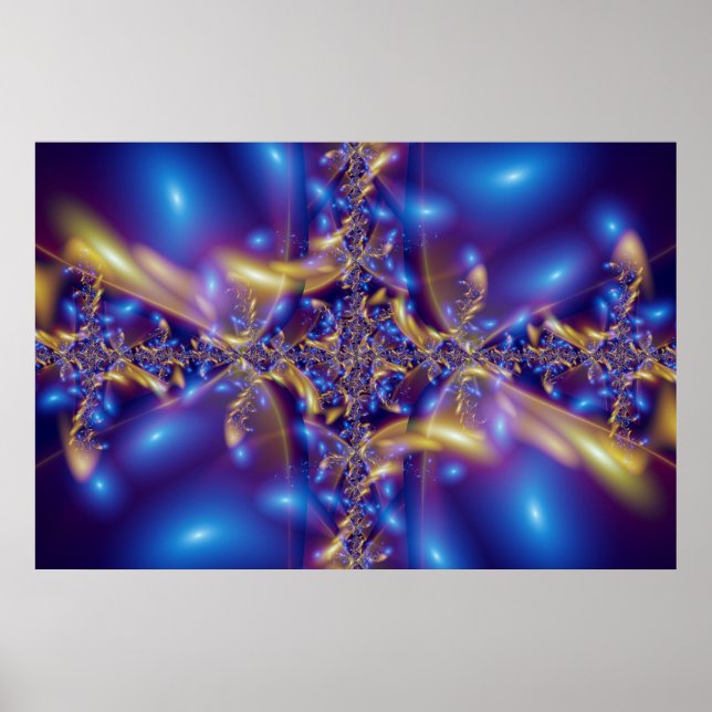 Poster Diamantes azuis (Frente)