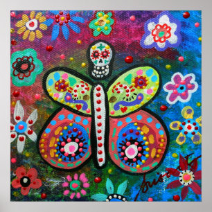 Pôster Diâmetro de los Muertos Borboleta