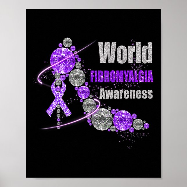 Poster Diamond Calçados World Fibromialgia Sensibilização (Frente)