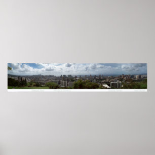 Poster Diamond Head - Waikiki - Honolulu 180° Panorama
