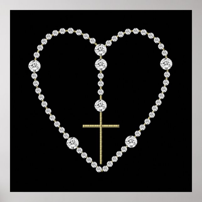Pôster Diamond Rosary - Ave Maria Cheio de Graça (Frente)