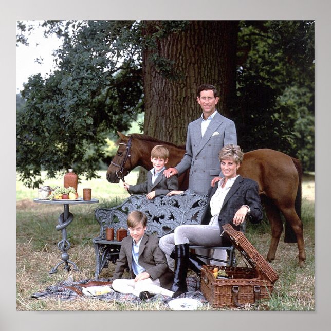 Poster Diana Charles William Harry 1992 (Frente)