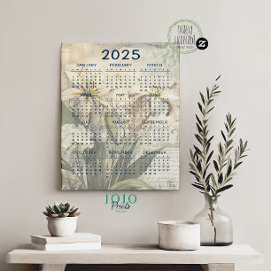 Poster Diário Vintage Floral Lixo 2025