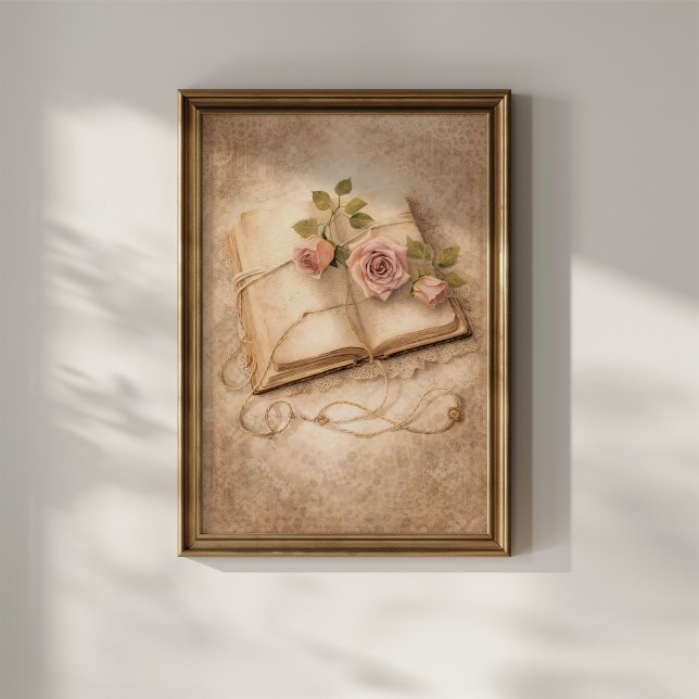 Poster Diário Vintage Rose  (Criador carregado)