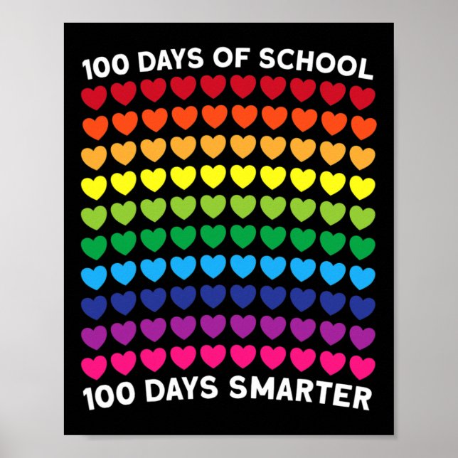 Poster Dias Da Escola 100 Dias Mais Inteligentes De Amor  (Frente)